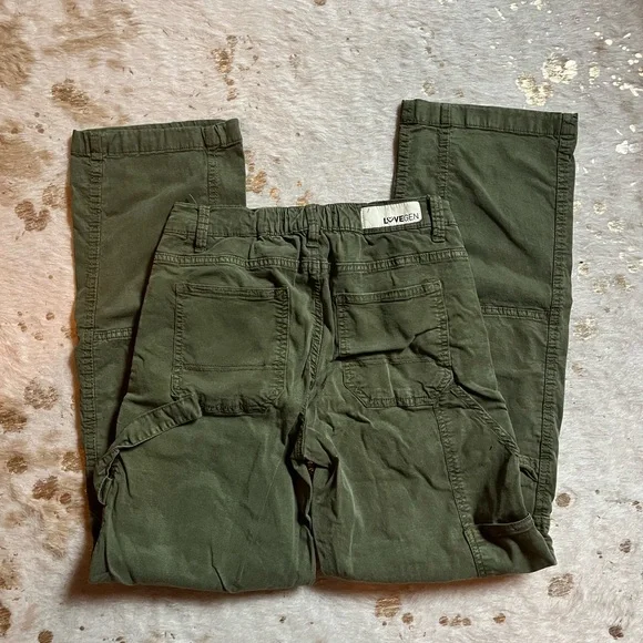 Green Straight Leg Jeans with Durable Fabric - Picture 5 of 5